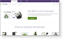 Telus Communications Inc - Site Screenshot
